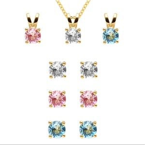 Set of 3 Swarovski necklace and earrings